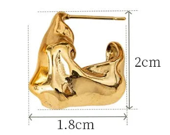 1 Pair Simple Style Geometric Solid Color Plating 304 Stainless Steel Titanium Steel 18K Gold Plated Ear Studs