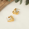 1 Pair Simple Style Geometric Solid Color Plating 304 Stainless Steel Titanium Steel 18K Gold Plated Ear Studs