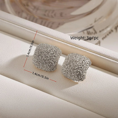 1 Pair Simple Style Geometric Square Plating Copper Ear Studs