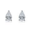 1 Pair Simple Style Geometric Square Water Droplets Inlay Sterling Silver Zircon Ear Studs