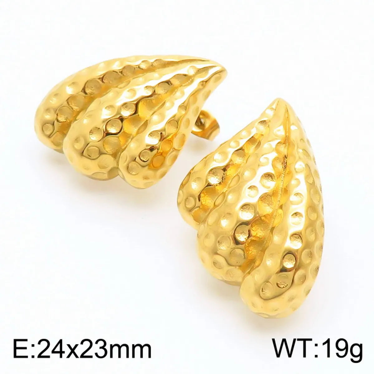 1 Pair Simple Style Geometric Stainless Steel 18k Gold Plated Ear Studs