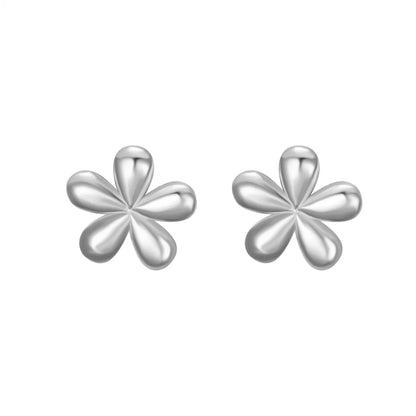 1 Pair Simple Style Geometric Sterling Silver Plating Ear Studs