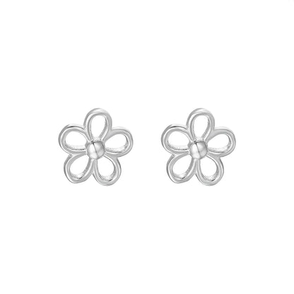 1 Pair Simple Style Geometric Sterling Silver Plating Ear Studs