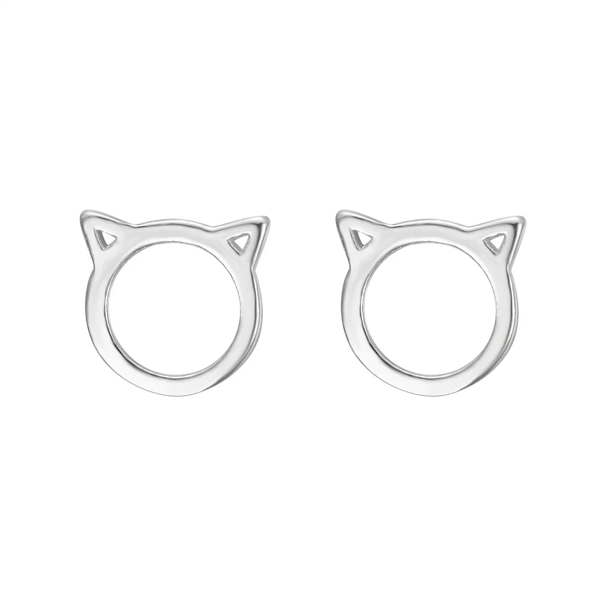 1 Pair Simple Style Geometric Sterling Silver Plating Ear Studs