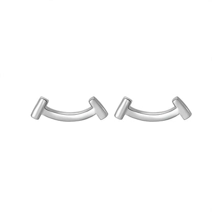 1 Pair Simple Style Geometric Sterling Silver Plating Ear Studs