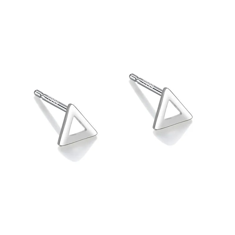 1 Pair Simple Style Geometric Sterling Silver Plating Ear Studs