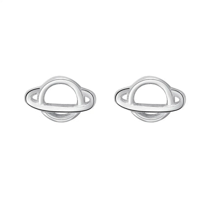 1 Pair Simple Style Geometric Sterling Silver Plating Ear Studs