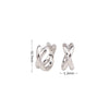 1 Pair Simple Style Geometric Sterling Silver Plating White Gold Plated Gold Plated Earrings