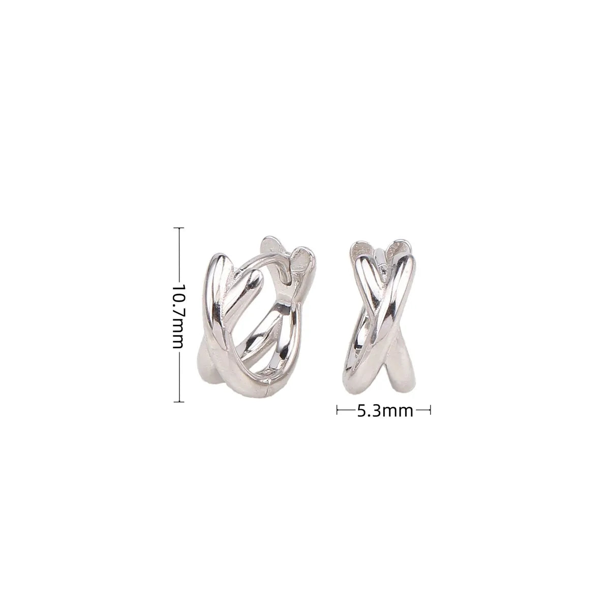 1 Pair Simple Style Geometric Sterling Silver Plating White Gold Plated Gold Plated Earrings