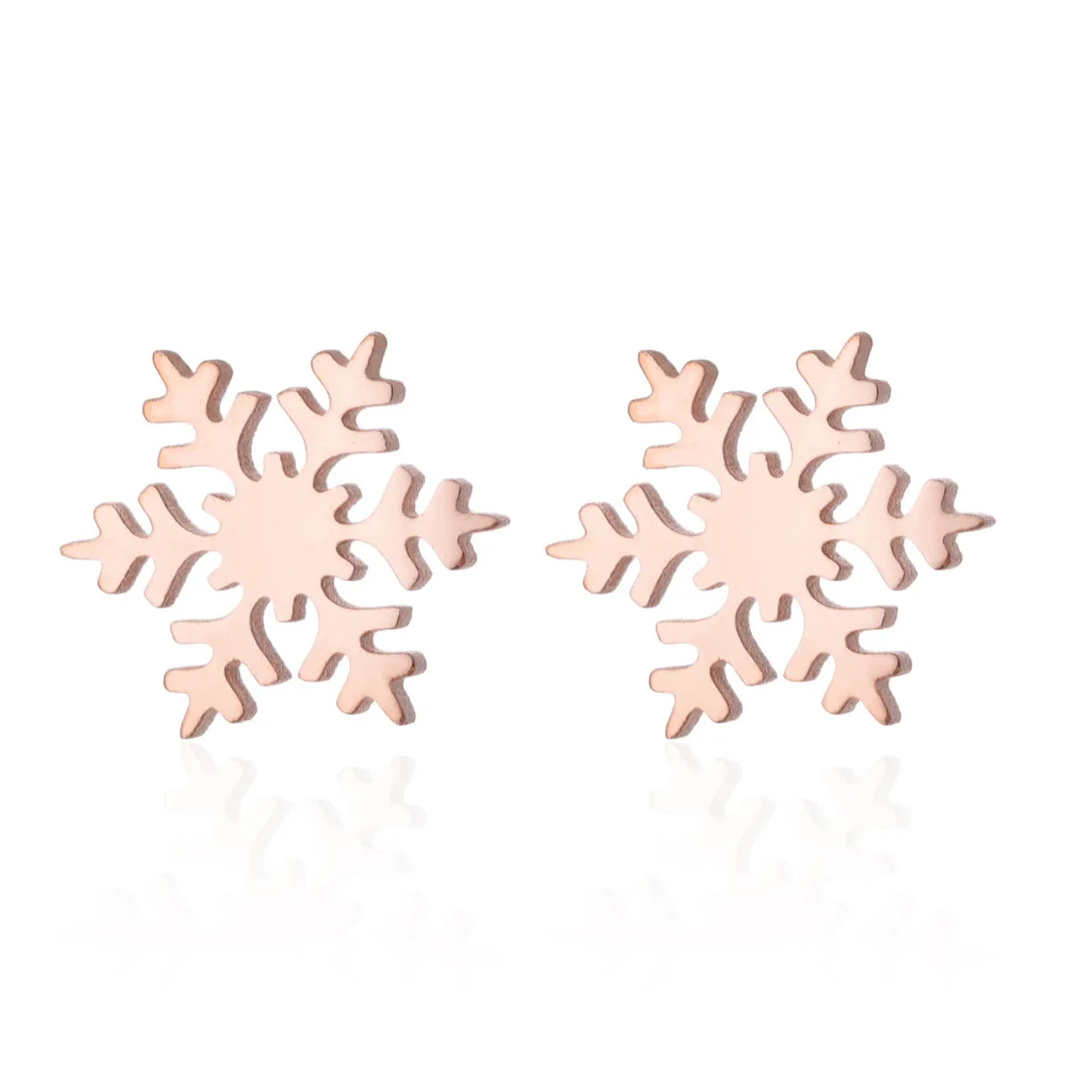 1 Pair Simple Style Geometric Titanium Steel Plating Ear Studs