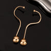 1 Pair Simple Style Geometric Waves Alloy Ear Studs