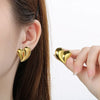 1 Pair Simple Style Heart Shape 304 Stainless Steel 18K Gold Plated Ear Studs