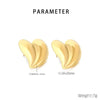1 Pair Simple Style Heart Shape 304 Stainless Steel 18K Gold Plated Ear Studs