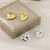 1 Pair Simple Style Heart Shape 304 Stainless Steel 18K Gold Plated Ear Studs