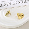 1 Pair Simple Style Heart Shape 304 Stainless Steel 18K Gold Plated Ear Studs