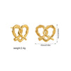 1 Pair Simple Style Heart Shape 304 Stainless Steel Ear Studs