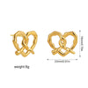 1 Pair Simple Style Heart Shape 304 Stainless Steel Ear Studs