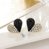 1 Pair Simple Style Heart Shape Alloy Diamond Ear Studs