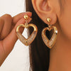 1 Pair Simple Style Heart Shape Alloy Drop Earrings