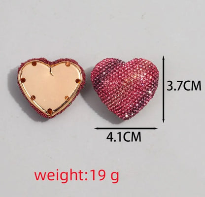 1 Pair Simple Style Heart Shape Alloy Ear Studs