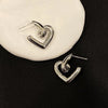 1 Pair Simple Style Heart Shape Alloy Plating Women'S Earrings