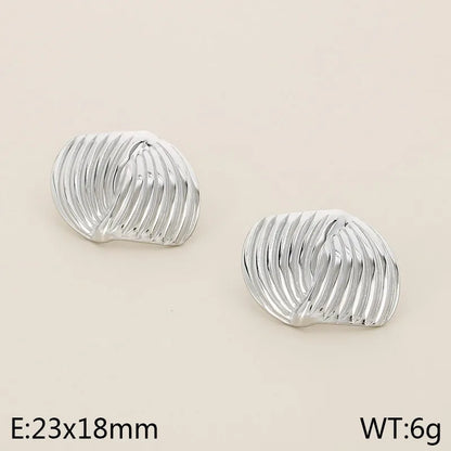 1 Pair Simple Style Heart Shape Plating 304 Stainless Steel 18K Gold Plated Ear Studs