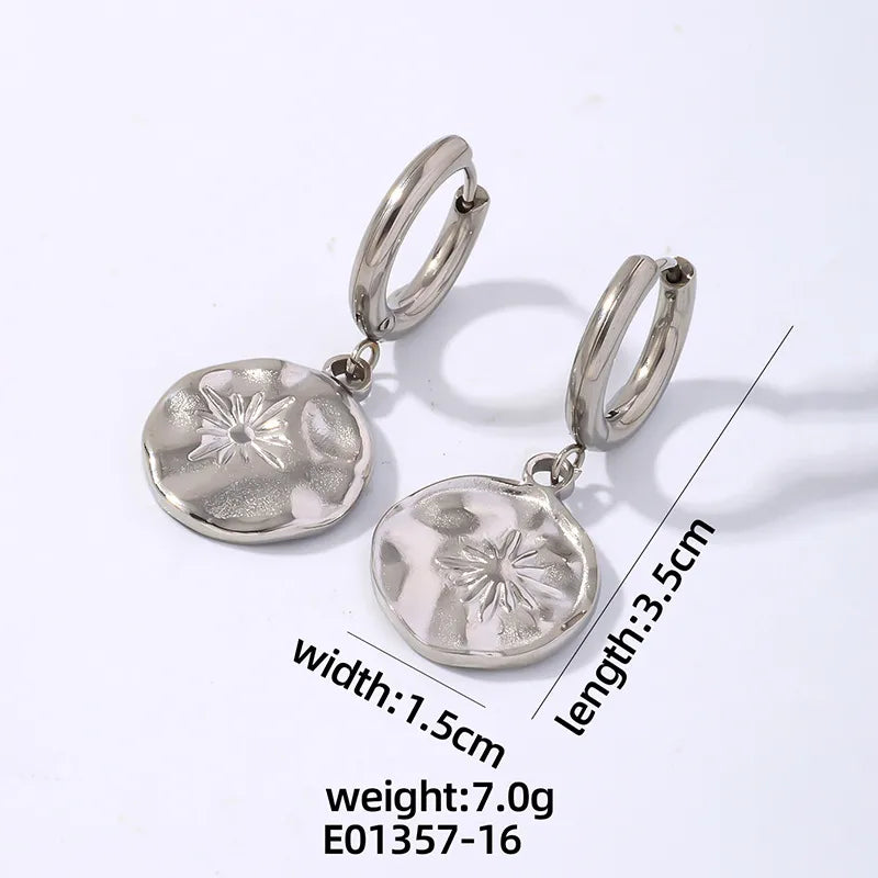 1 Pair Simple Style Heart Shape Plating 304 Stainless Steel Copper Gold Plated Drop Earrings