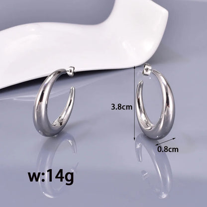 1 Pair Simple Style Heart Shape Plating 304 Stainless Steel Titanium Steel 18K Gold Plated Ear Studs