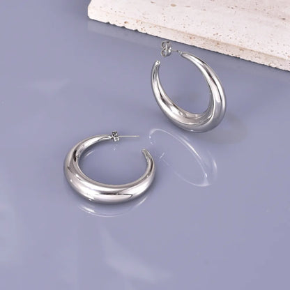 1 Pair Simple Style Heart Shape Plating 304 Stainless Steel Titanium Steel 18K Gold Plated Ear Studs