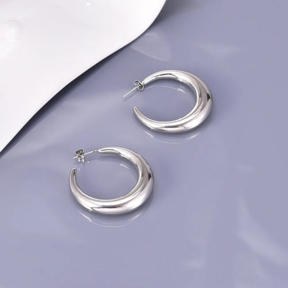 1 Pair Simple Style Heart Shape Plating 304 Stainless Steel Titanium Steel 18K Gold Plated Ear Studs