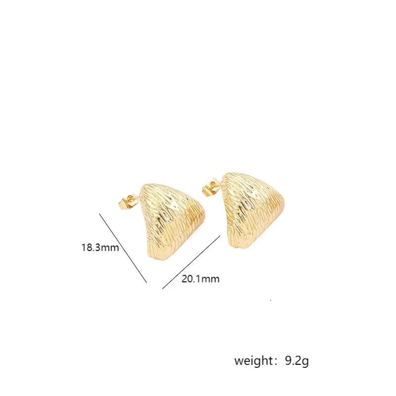 1 Pair Simple Style Heart Shape Plating Copper 18k Gold Plated White Gold Plated Ear Studs