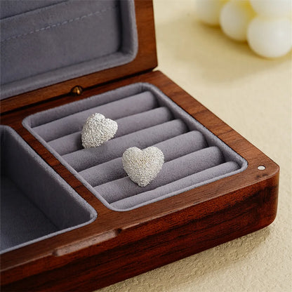 1 Pair Simple Style Heart Shape Plating Copper Gold Plated Ear Studs