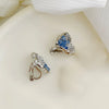 1 Pair Simple Style Heart Shape Plating Inlay Alloy Artificial Rhinestones White Gold Plated Gold Plated Ear Studs