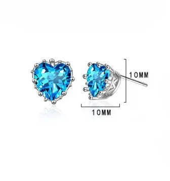 1 Pair Simple Style Heart Shape Plating Inlay Copper Zircon Ear Studs