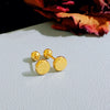 1 Pair Simple Style Heart Shape Plating Titanium Steel Gold Plated Ear Studs