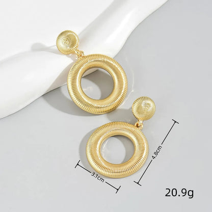 1 Pair Simple Style Heart Shape Solid Color Flower Alloy Iron Drop Earrings