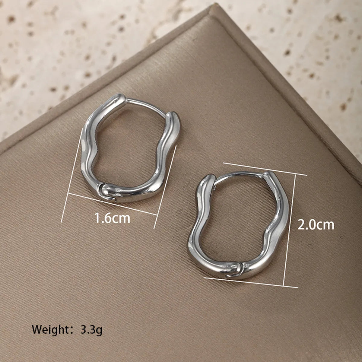 1 Pair Xuping Simple Style Irregular Irregular Stainless Steel Earrings