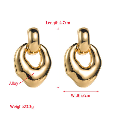 1 Pair Simple Style Irregular Plating Alloy Drop Earrings