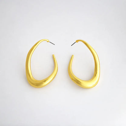 1 Pair Simple Style Irregular Plating Alloy Gold Plated Ear Studs