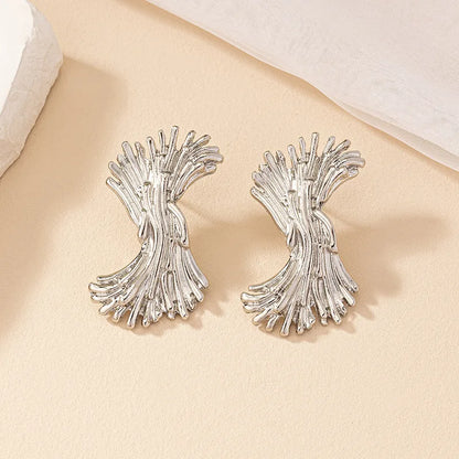 1 Pair Simple Style Irregular Plating Alloy Gold Plated Ear Studs