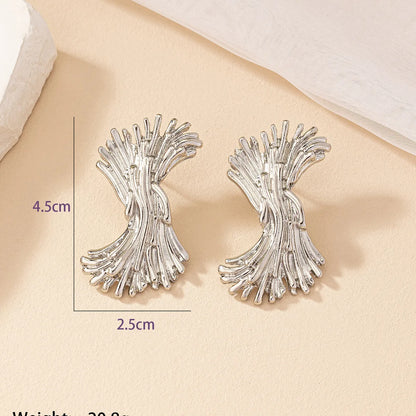 1 Pair Simple Style Irregular Plating Alloy Gold Plated Ear Studs