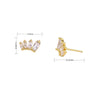 1 Pair Simple Style Irregular Plating Inlay Sterling Silver Zircon Ear Studs