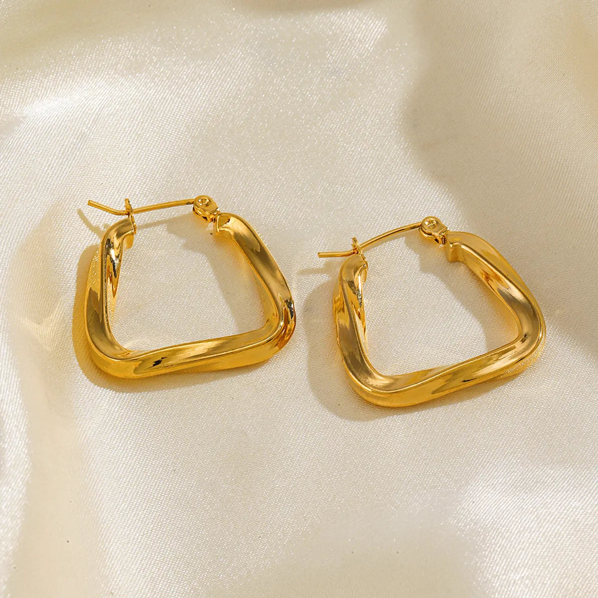 1 Pair Simple Style Irregular Plating Stainless Steel 18k Gold Plated Earrings