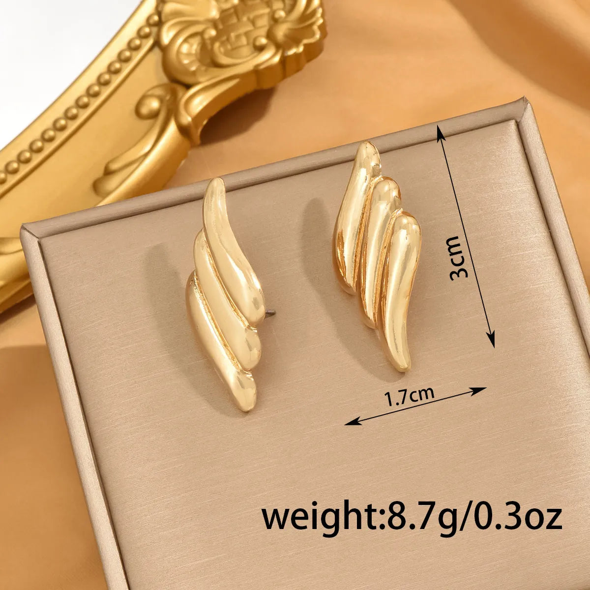 1 Pair Simple Style Irregular Solid Color Alloy Zinc Ear Studs