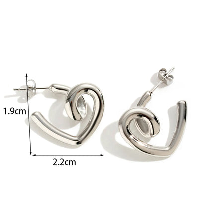 1 Pair Simple Style Irregular Water Droplets Plating Stainless Steel 18k Gold Plated Earrings