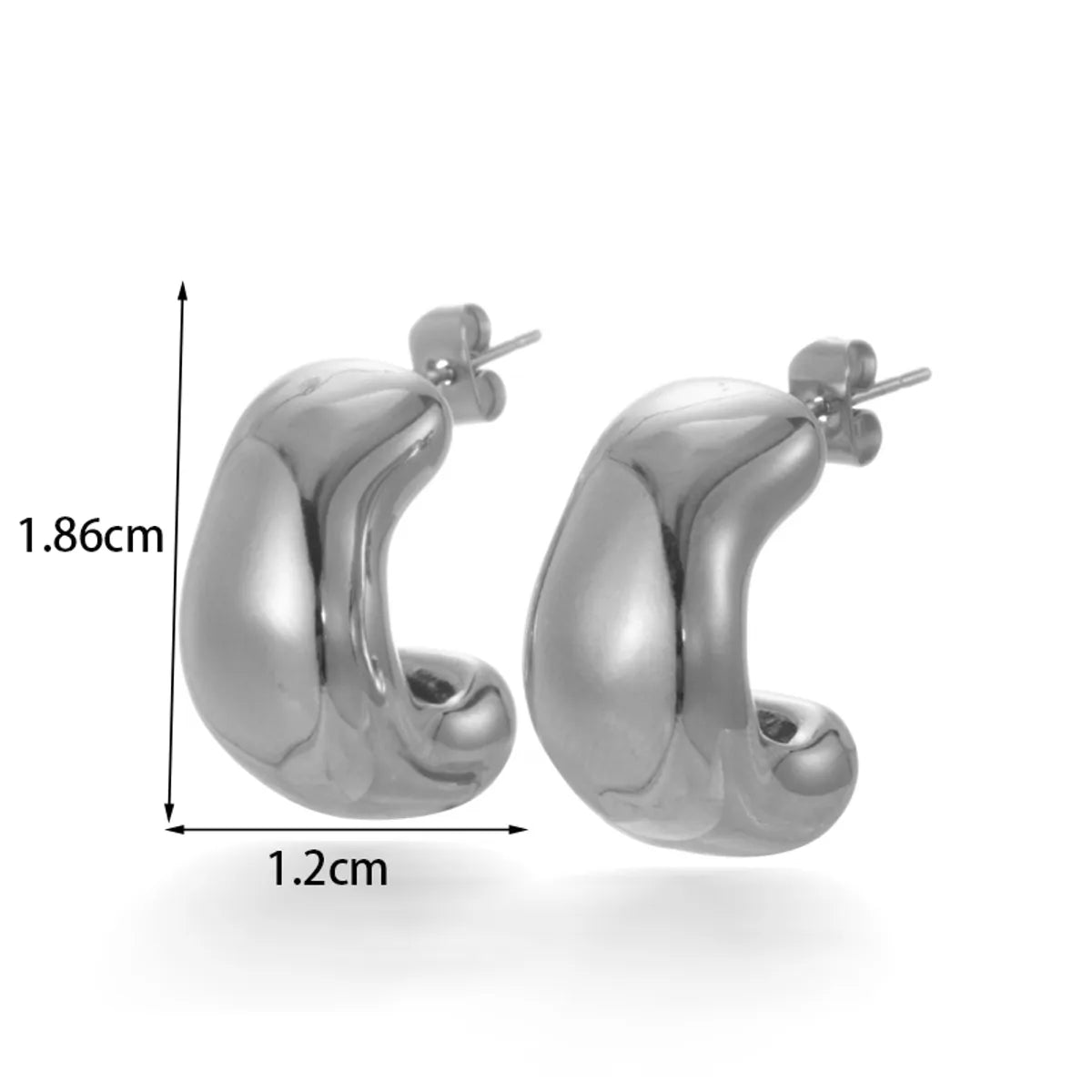 1 Pair Simple Style Irregular Water Droplets Plating Stainless Steel 18k Gold Plated Earrings