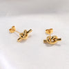 1 Pair Simple Style Knot Plating Titanium Steel Ear Studs