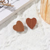 1 Pair Simple Style Leaf Patchwork Wood Drop Earrings