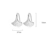1 Pair Simple Style Leaf Sterling Silver Hoop Earrings