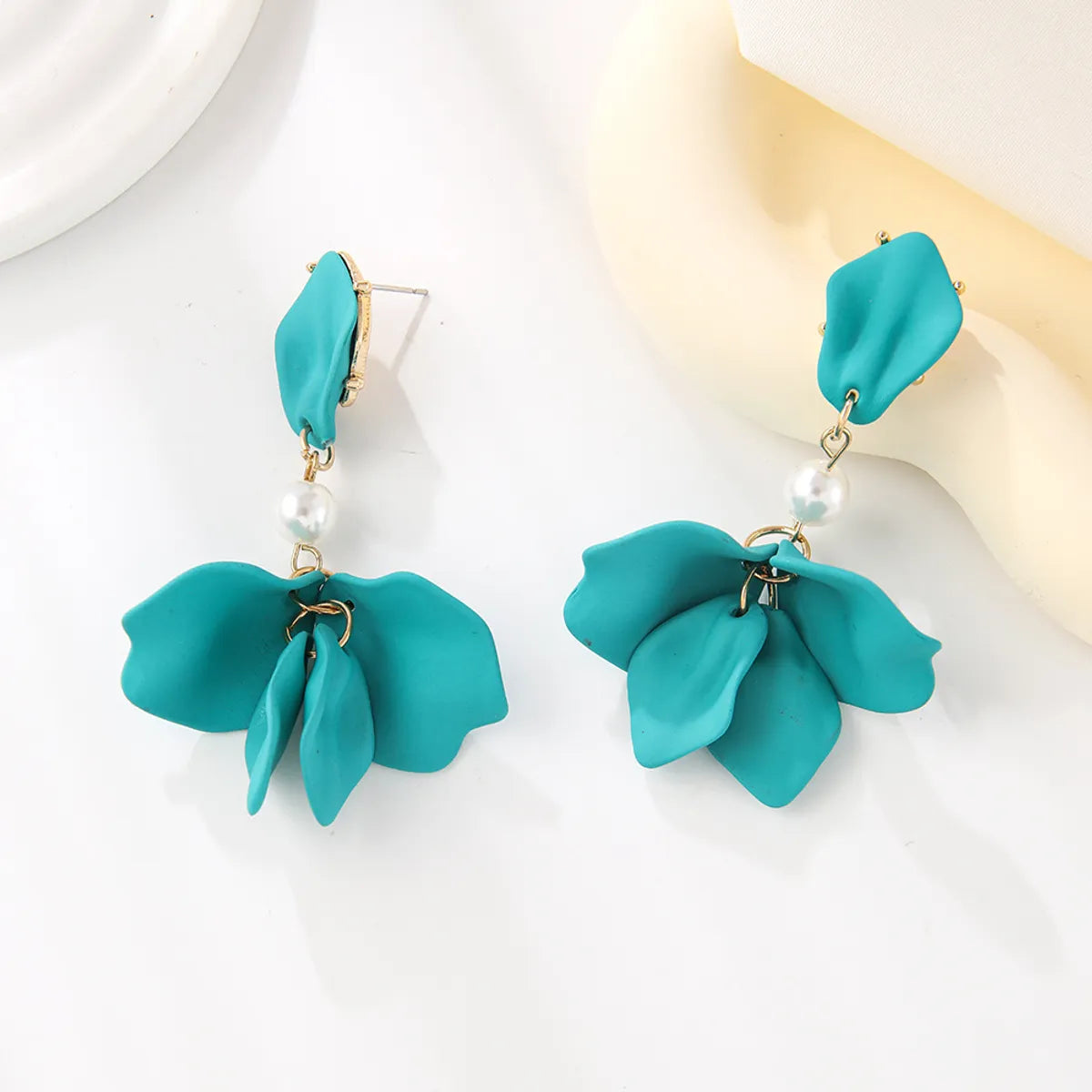 1 Pair Simple Style Leaf Stoving Varnish Arylic Drop Earrings